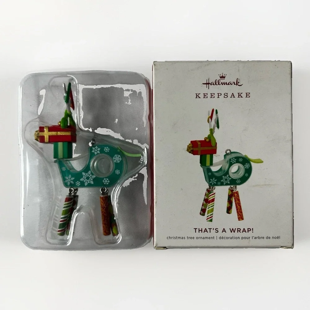 Hallmark Thats A Wrap Tape Dispense Ornament Christmas 2019 NOB